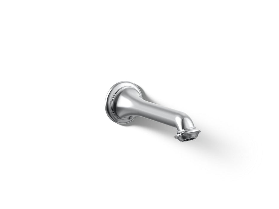 KOHLER K-72792 Artifacts Wall-mount bath spout with turned design, polished chrome