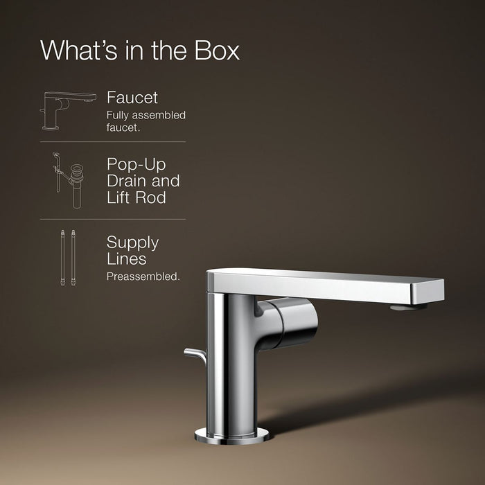 KOHLER K-73050-7 Composed Single-handle bathroom sink faucet with Cylindrical handle, 1.2 gpm