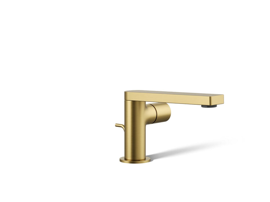 KOHLER K-73050-7 Composed Single-handle bathroom sink faucet with Cylindrical handle, 1.2 gpm, vibrant brushed moderne brass