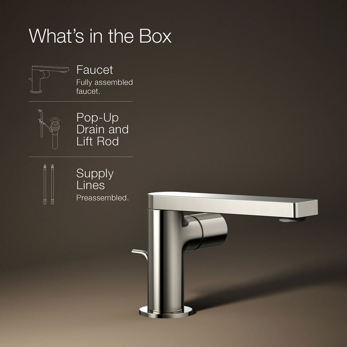 KOHLER K-73050-7 Composed Single-handle bathroom sink faucet with Cylindrical handle, 1.2 gpm