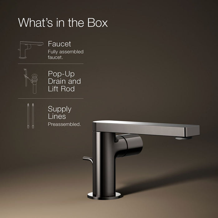 KOHLER K-73050-7 Composed Single-handle bathroom sink faucet with Cylindrical handle, 1.2 gpm