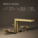 KOHLER K-73060-3 Composed Widespread bathroom sink faucet with Cross handles, 1.2 gpm, vibrant brushed moderne brass - view 5