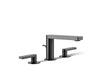 KOHLER K-73060-4 Composed Widespread bathroom sink faucet with Lever handles, 1.2 gpm, matte black