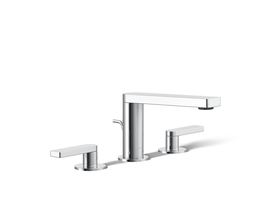 KOHLER K-73060-4 Composed Widespread bathroom sink faucet with Lever handles, 1.2 gpm, polished chrome