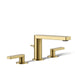 KOHLER K-73060-4 Composed Widespread bathroom sink faucet with Lever handles, 1.2 gpm, vibrant brushed moderne brass