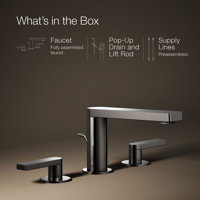 KOHLER K-73060-4 Composed Widespread bathroom sink faucet with Lever handles, 1.2 gpm