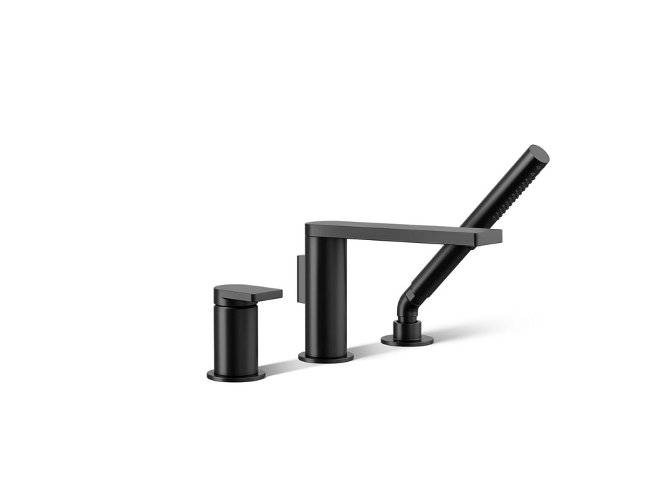 KOHLER K-73078-4 Composed Deck-mount bath faucet with handshower, matte black