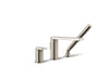 KOHLER K-73078-4 Composed Deck-mount bath faucet with handshower, vibrant brushed nickel