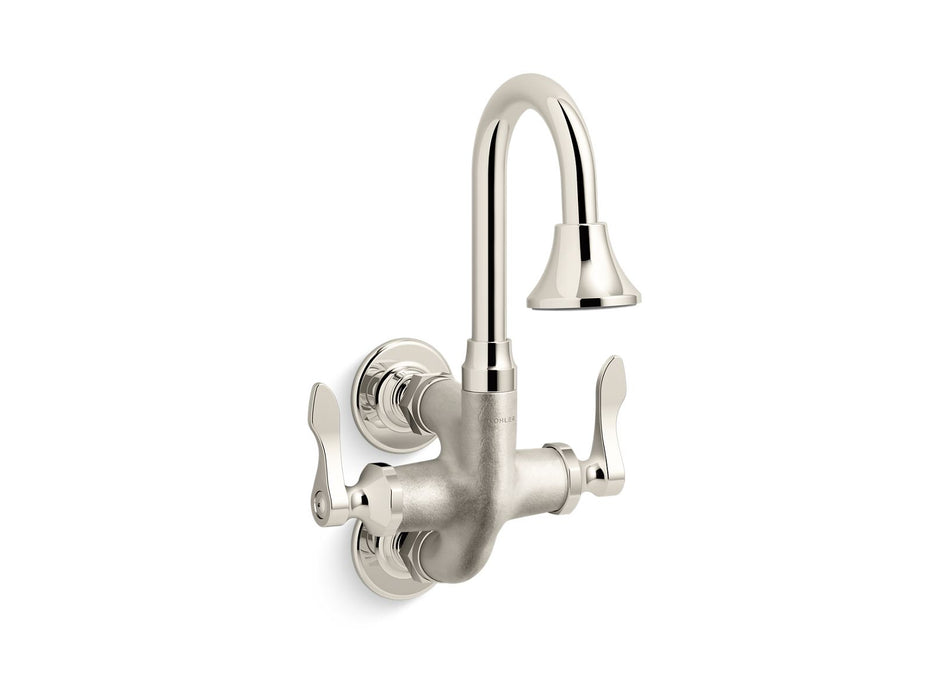 KOHLER K-730T70-4AR Triton Bowe Cannock Wall-mount service sink faucet, 12 gpm, vibrant bright nickel