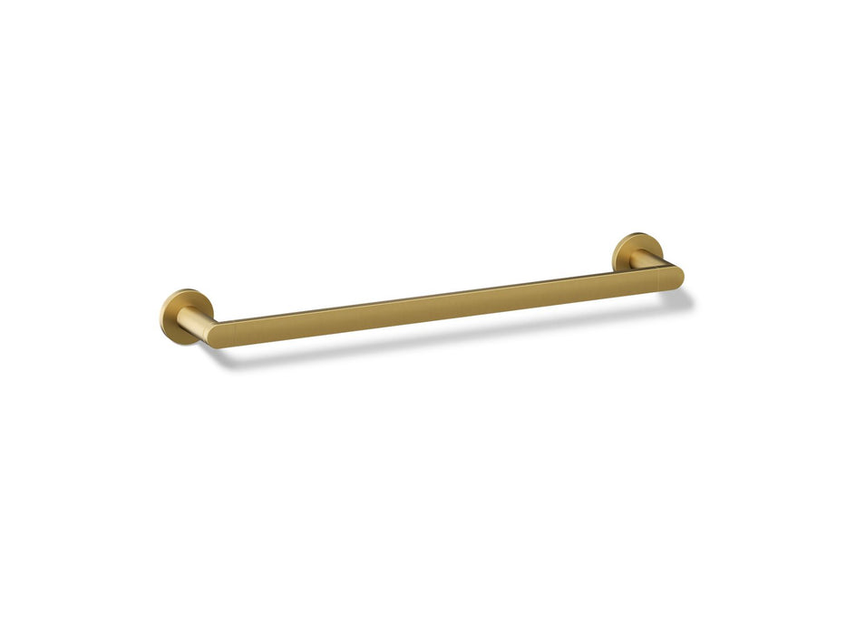 KOHLER K-73141 Composed 18" towel bar, vibrant brushed moderne brass