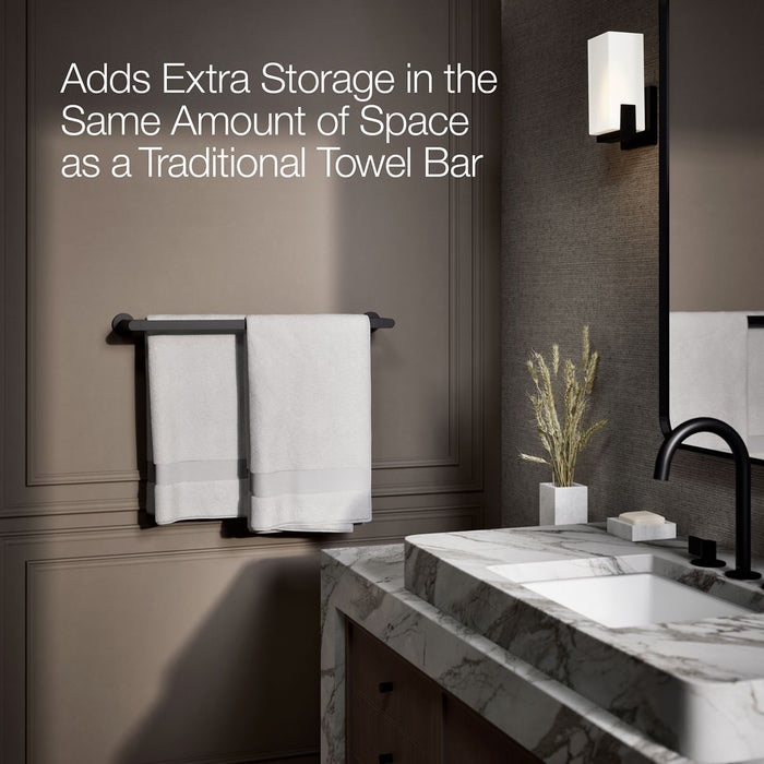 KOHLER K-73144 Composed 24" double towel bar, matte black - view 5