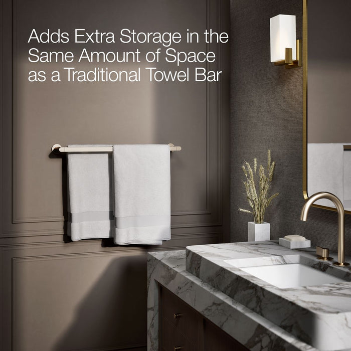 KOHLER K-73144 Composed 24" double towel bar, vibrant brushed bronze - view 5