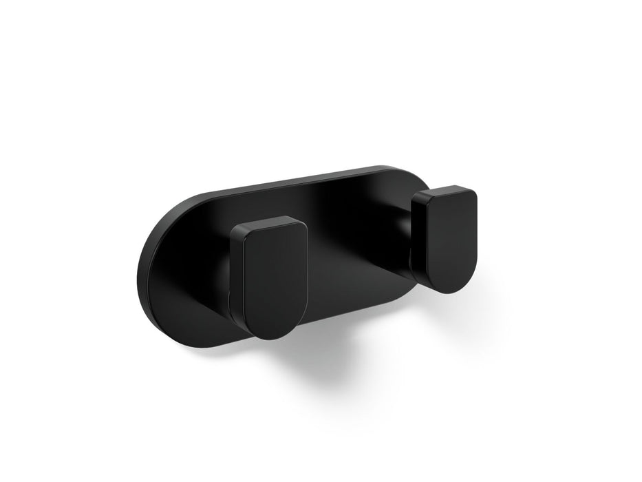 KOHLER K-73146 Composed Double robe hook, matte black