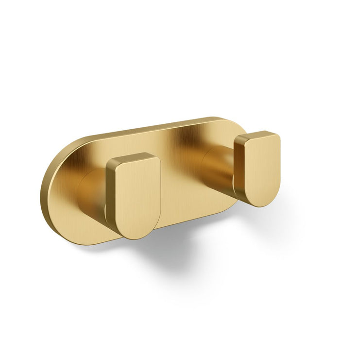 KOHLER K-73146 Composed Double robe hook, vibrant brushed moderne brass - view 3