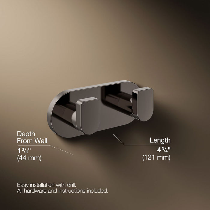 KOHLER K-73146 Composed Double robe hook