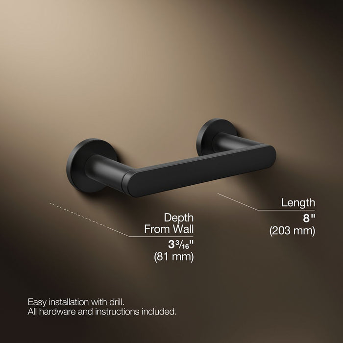 KOHLER K-73147 Composed Pivoting toilet paper holder, matte black - view 5