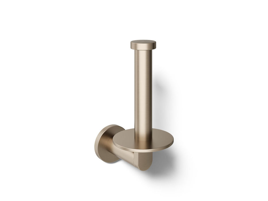 KOHLER K-73148 Composed Vertical toilet paper holder, vibrant brushed bronze