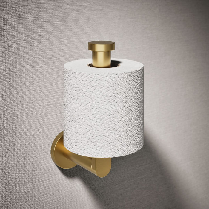 KOHLER K-73148 Composed Vertical toilet paper holder, vibrant brushed moderne brass - view 4