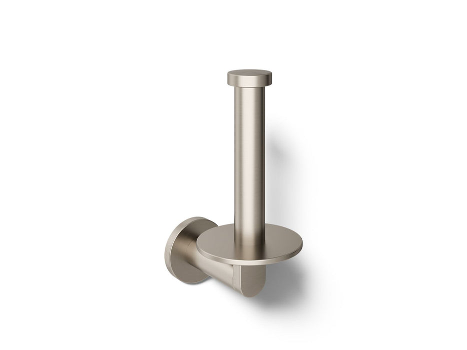 KOHLER K-73148 Composed Vertical toilet paper holder, vibrant brushed nickel