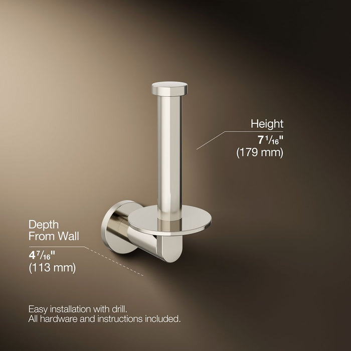 KOHLER K-73148 Composed Vertical toilet paper holder