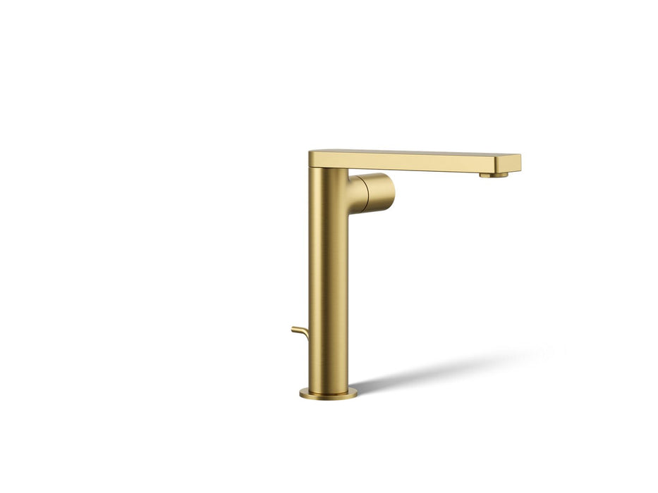 KOHLER K-73159-7 Composed Tall single-handle bathroom sink faucet with Cylindrical handle, 1.2 gpm, vibrant brushed...