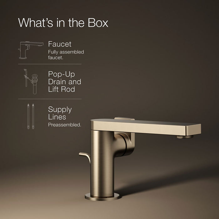 KOHLER K-73167-4 Composed Single-handle bathroom sink faucet with Lever handle, 1.2 gpm