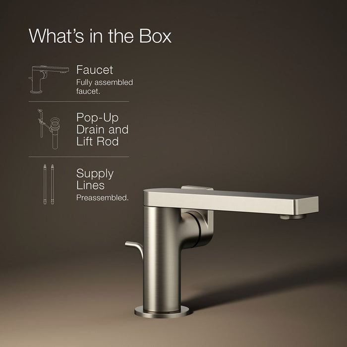 KOHLER K-73167-4 Composed Single-handle bathroom sink faucet with Lever handle, 1.2 gpm, vibrant brushed nickel - view 5