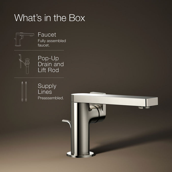 KOHLER K-73167-4 Composed Single-handle bathroom sink faucet with Lever handle, 1.2 gpm