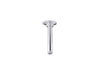 KOHLER K-7394 6" ceiling-mount single-function rainhead arm and flange, polished chrome