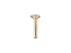 KOHLER K-7394 6" ceiling-mount single-function rainhead arm and flange, vibrant french gold