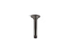KOHLER K-7394 6" ceiling-mount single-function rainhead arm and flange, vibrant titanium