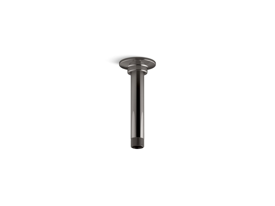 KOHLER K-7394 6" ceiling-mount single-function rainhead arm and flange, vibrant titanium
