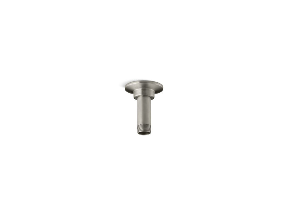 KOHLER K-7396 3" ceiling-mount single-function rainhead arm and flange, vibrant brushed nickel