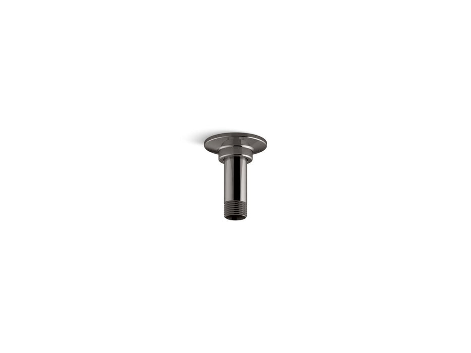 KOHLER K-7396 3" ceiling-mount single-function rainhead arm and flange, vibrant titanium