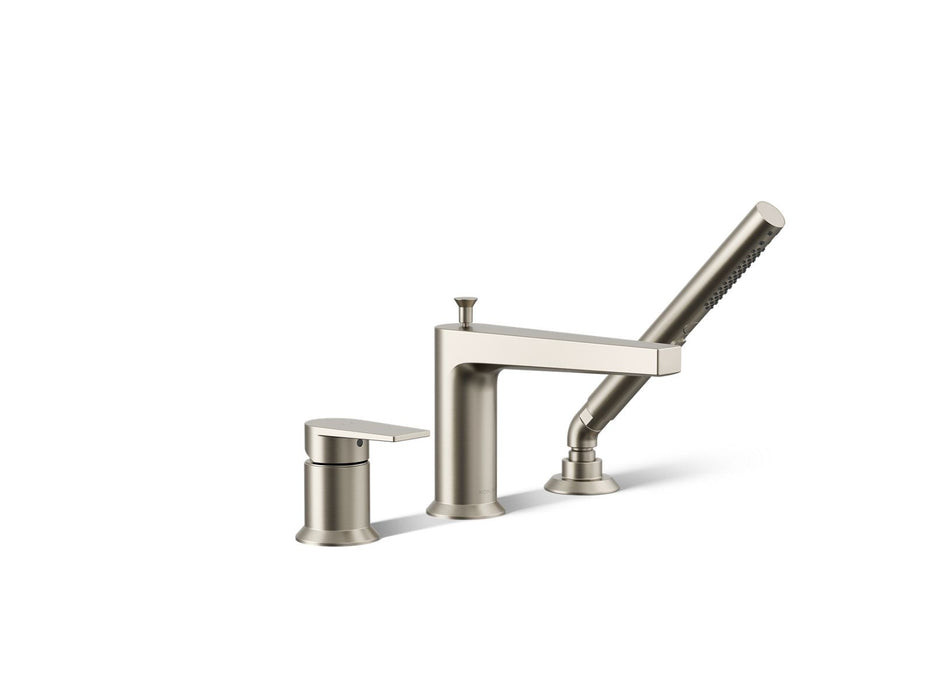 KOHLER K-74032-4 Taut Deck-mount bath faucet with handshower, vibrant brushed nickel