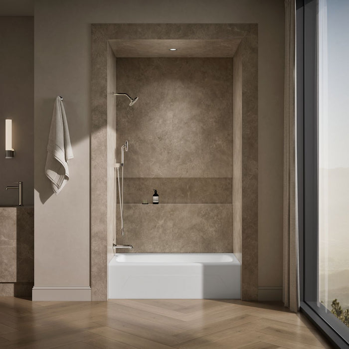 KOHLER K-745-0 K-745 Seaforth 54" x 30-1/4" Alcove Bath, Left Drain, white - view 4