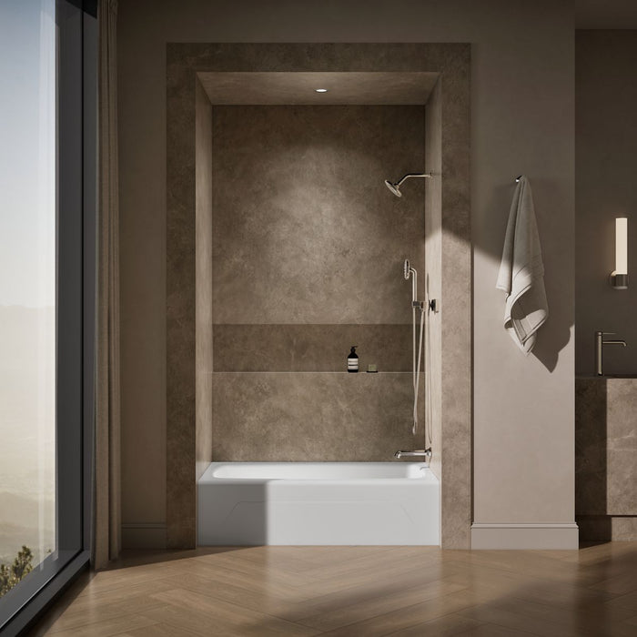 KOHLER K-746-0 K-746 Seaforth 54" x 30-1/4" Alcove Bath, Right Drain, white - view 4