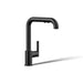 KOHLER K-7505 Purist Pull-out kitchen sink faucet with three-function sprayhead, matte black - view 3
