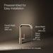 KOHLER K-7505 Purist Pull-out kitchen sink faucet with three-function sprayhead, vibrant brushed bronze - view 5