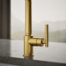 KOHLER K-7505 Purist Pull-out kitchen sink faucet with three-function sprayhead, vibrant brushed moderne brass - view 5