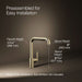 KOHLER K-7505 Purist Pull-out kitchen sink faucet with three-function sprayhead, vibrant french gold - view 5