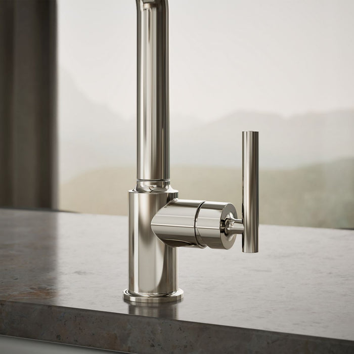 KOHLER K-7505 Purist Pull-out kitchen sink faucet with three-function sprayhead
