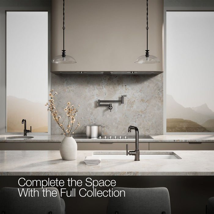 KOHLER K-7505 Purist Pull-out kitchen sink faucet with three-function sprayhead