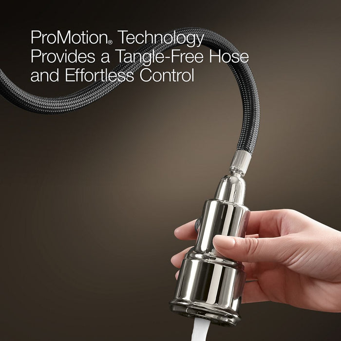 KOHLER K-7506 Purist Pull-out kitchen sink faucet with three-function sprayhead