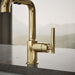 KOHLER K-7506 Purist Pull-out kitchen sink faucet with three-function sprayhead, vibrant french gold - view 3