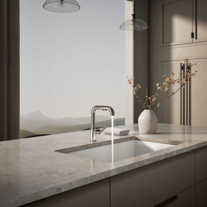KOHLER K-7506 Purist Pull-out kitchen sink faucet with three-function sprayhead