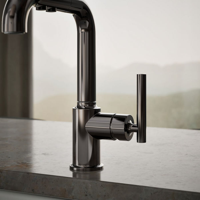 KOHLER K-7506 Purist Pull-out kitchen sink faucet with three-function sprayhead