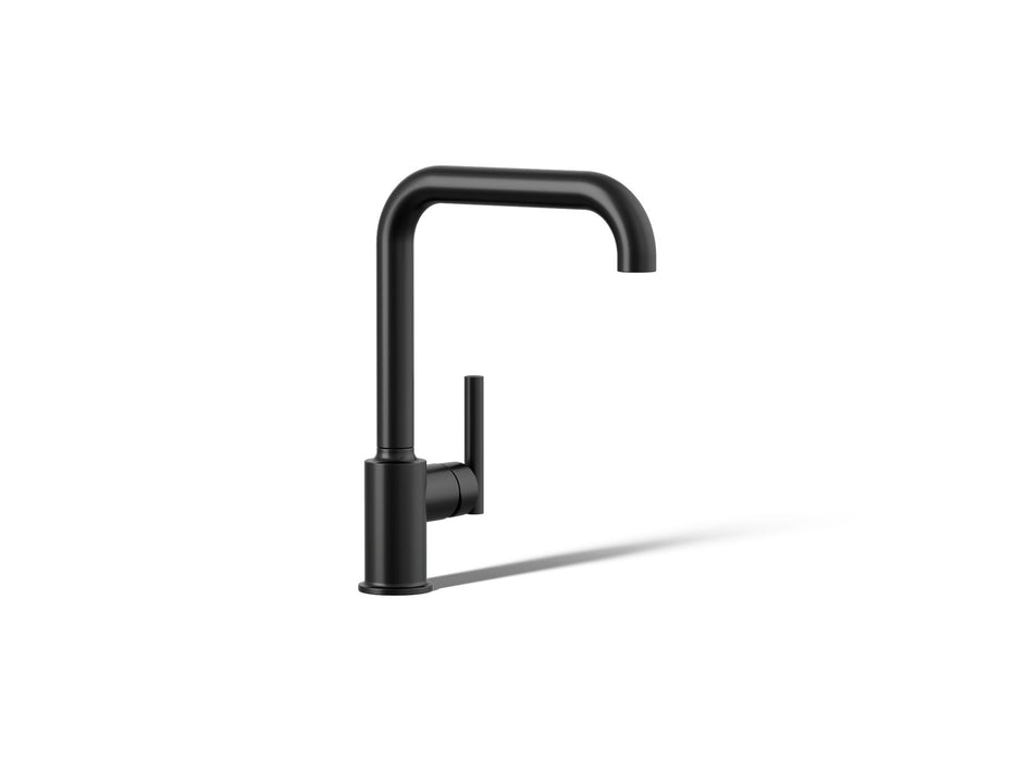 KOHLER K-7507 Purist Single-handle kitchen sink faucet, matte black