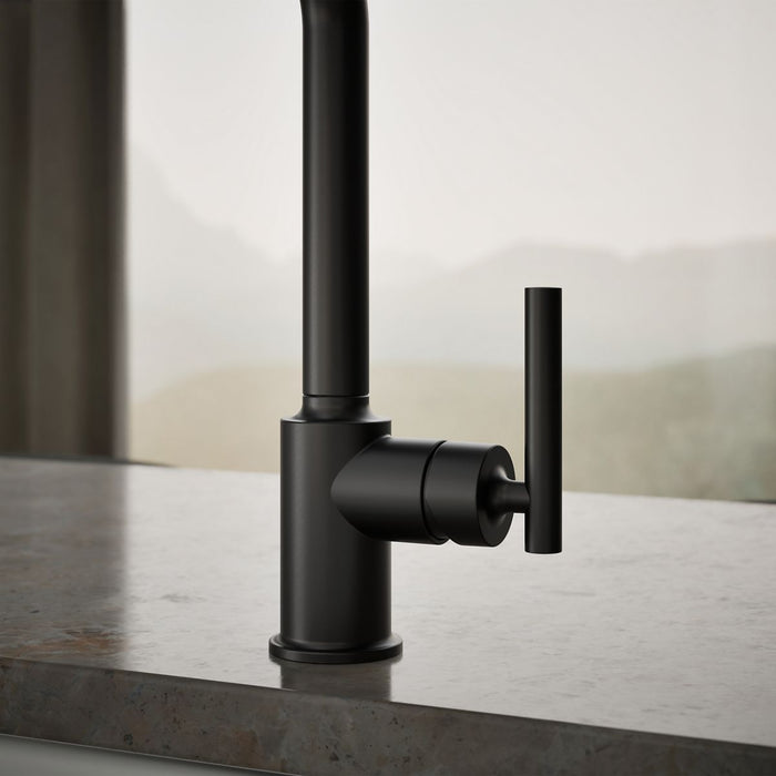 KOHLER K-7507 Purist Single-handle kitchen sink faucet, matte black - view 5