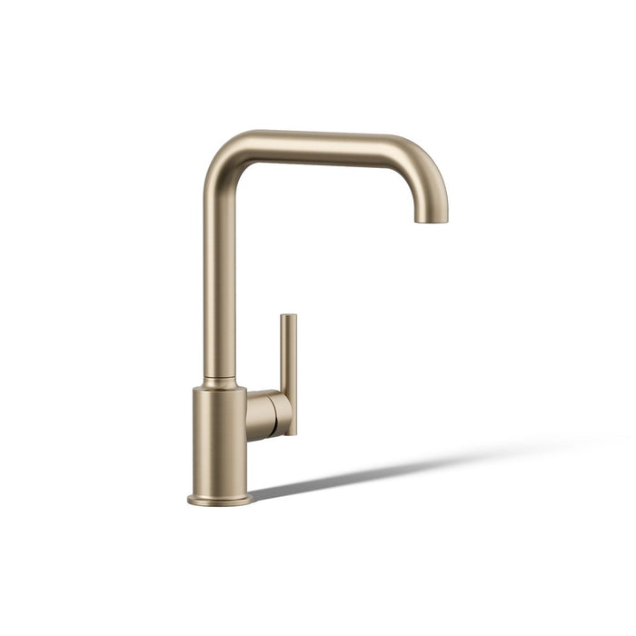 KOHLER K-7507 Purist Single-handle kitchen sink faucet, vibrant brushed bronze - view 2